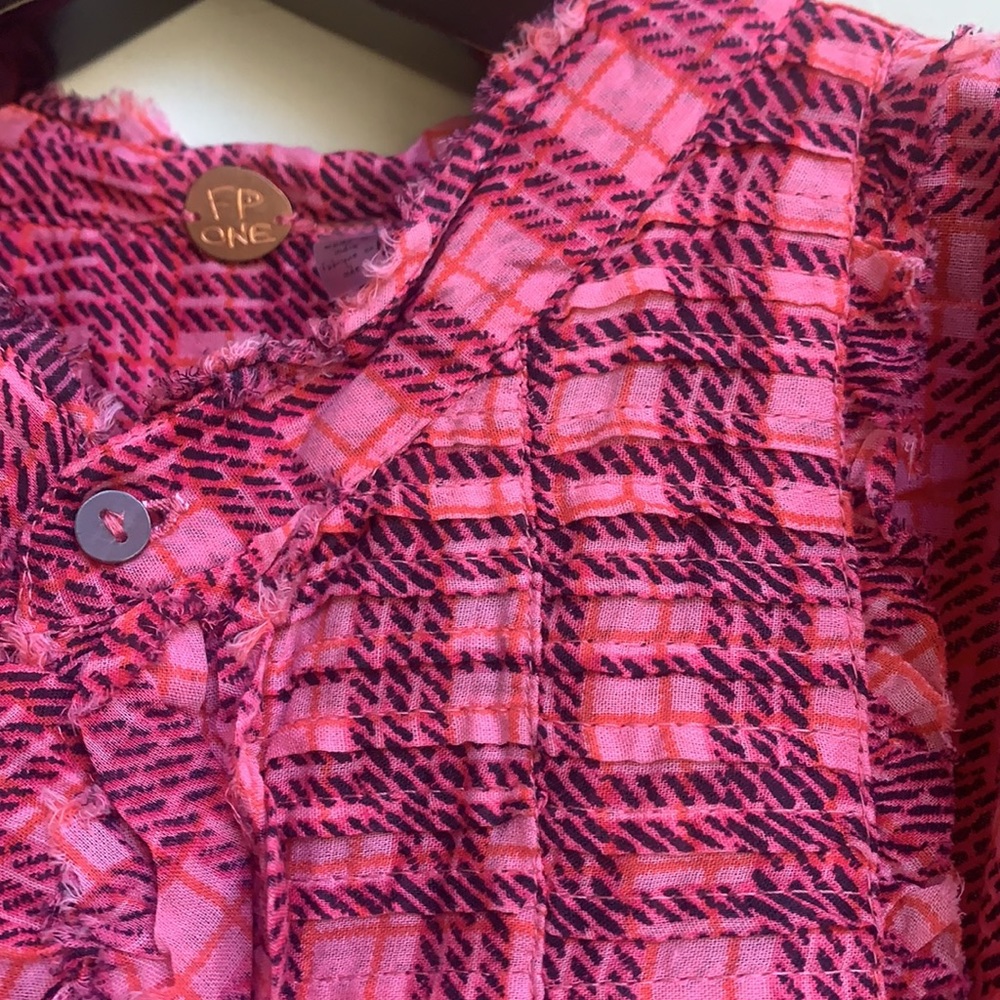 Free People Plaid Miles Tuxedo Shirt NWT - Picture 9 of 15